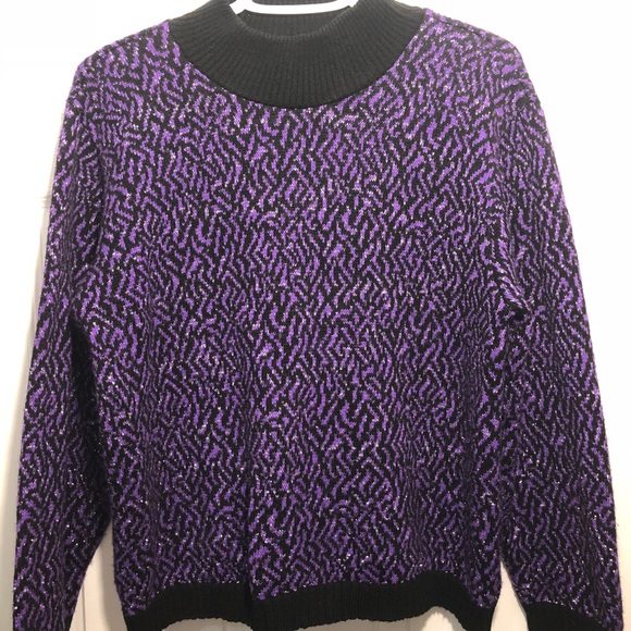 Vintage knit turtleneck sparkly sweater - Picture 2 of 4